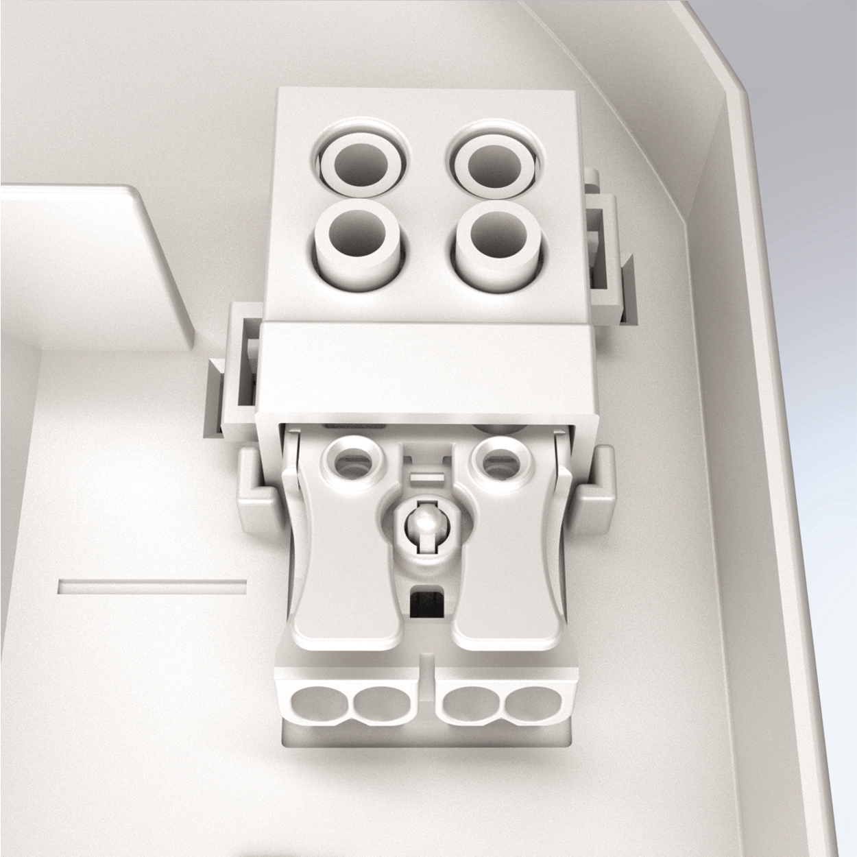 Moderni morsetti a innesto per una semplice installazione.