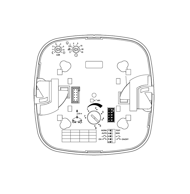 Sensor detection range