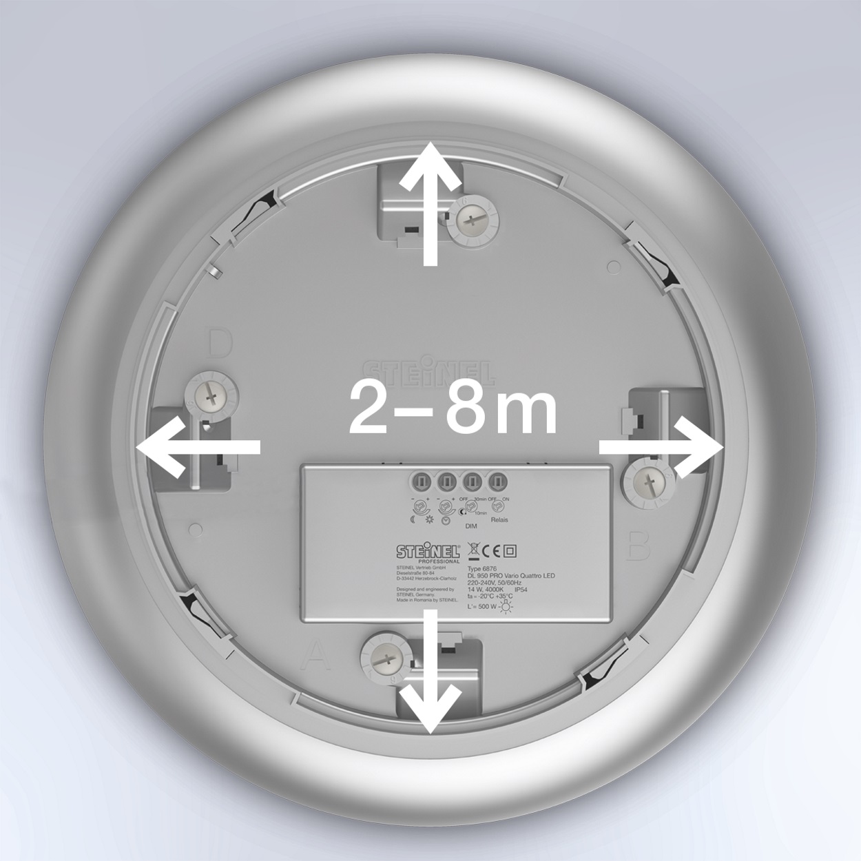Reach adjusts in 4directions