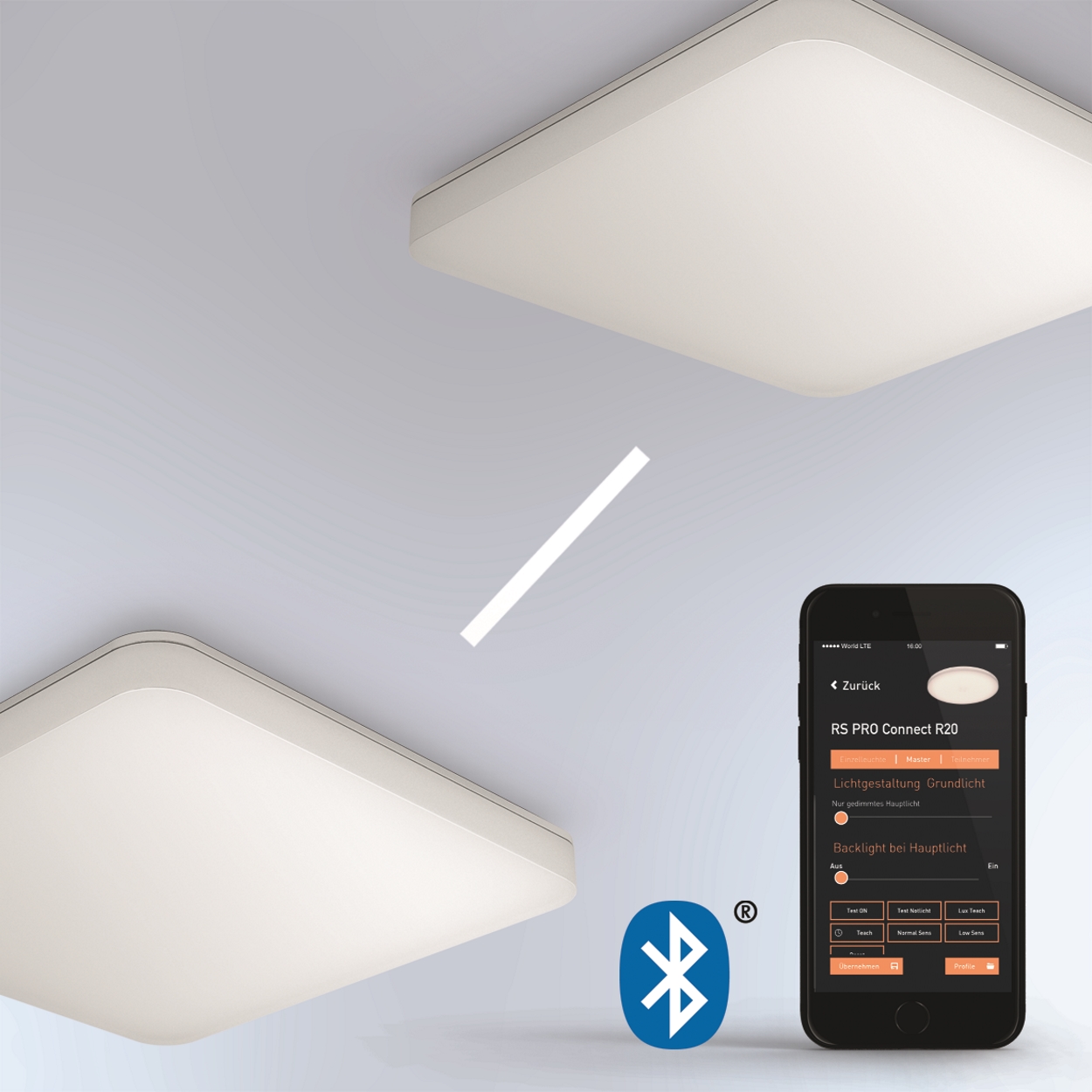 Interconnectable and adjustable via Bluetooth
