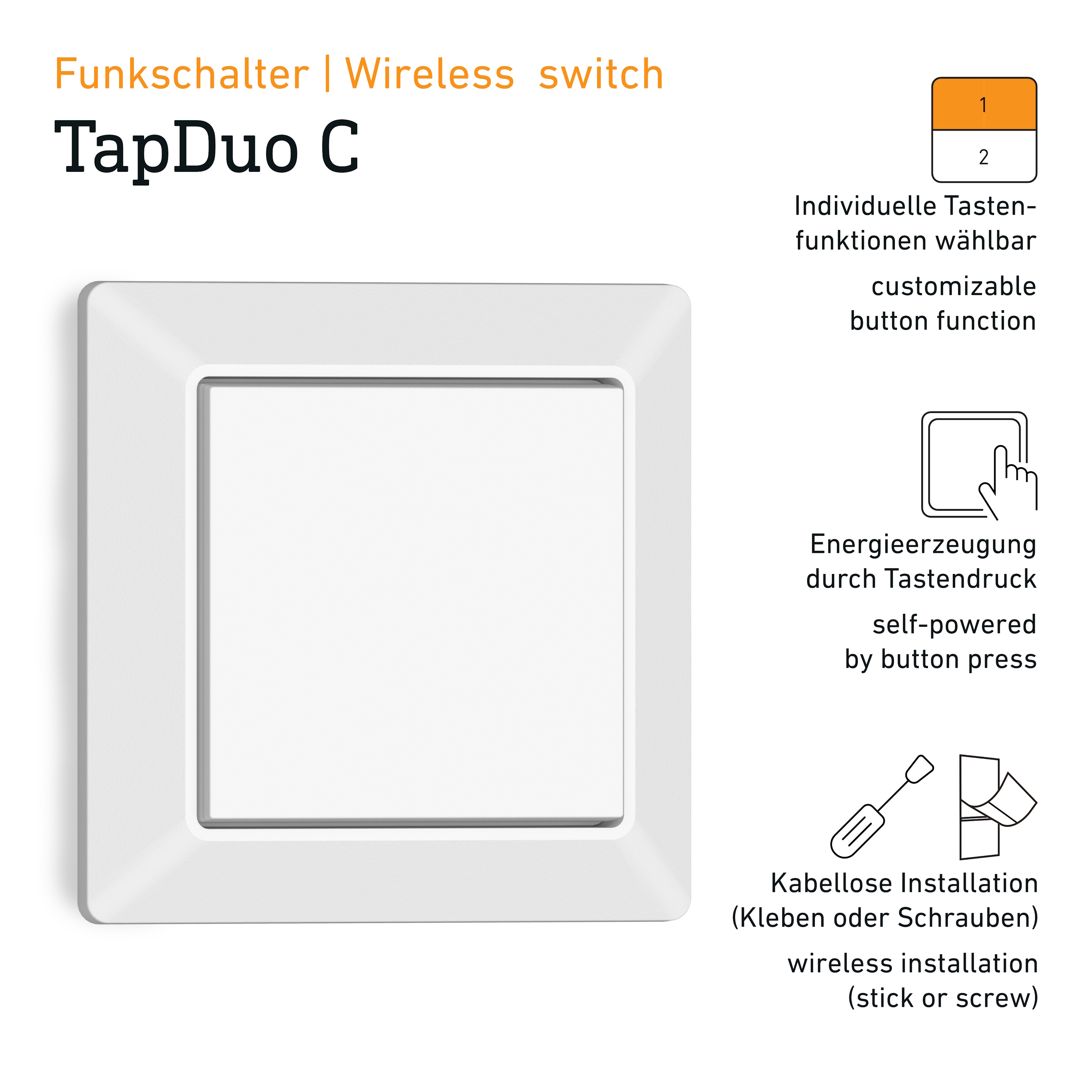 Steinel Wireless pushbutton TapDuo C