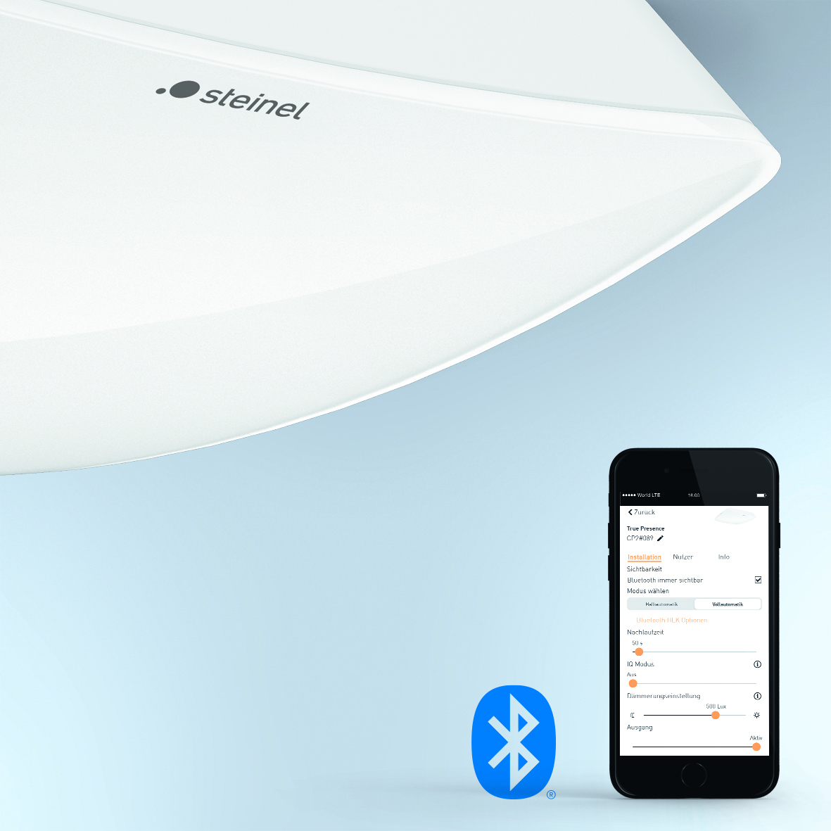 Mise en réseau et réglage possibles via Bluetooth